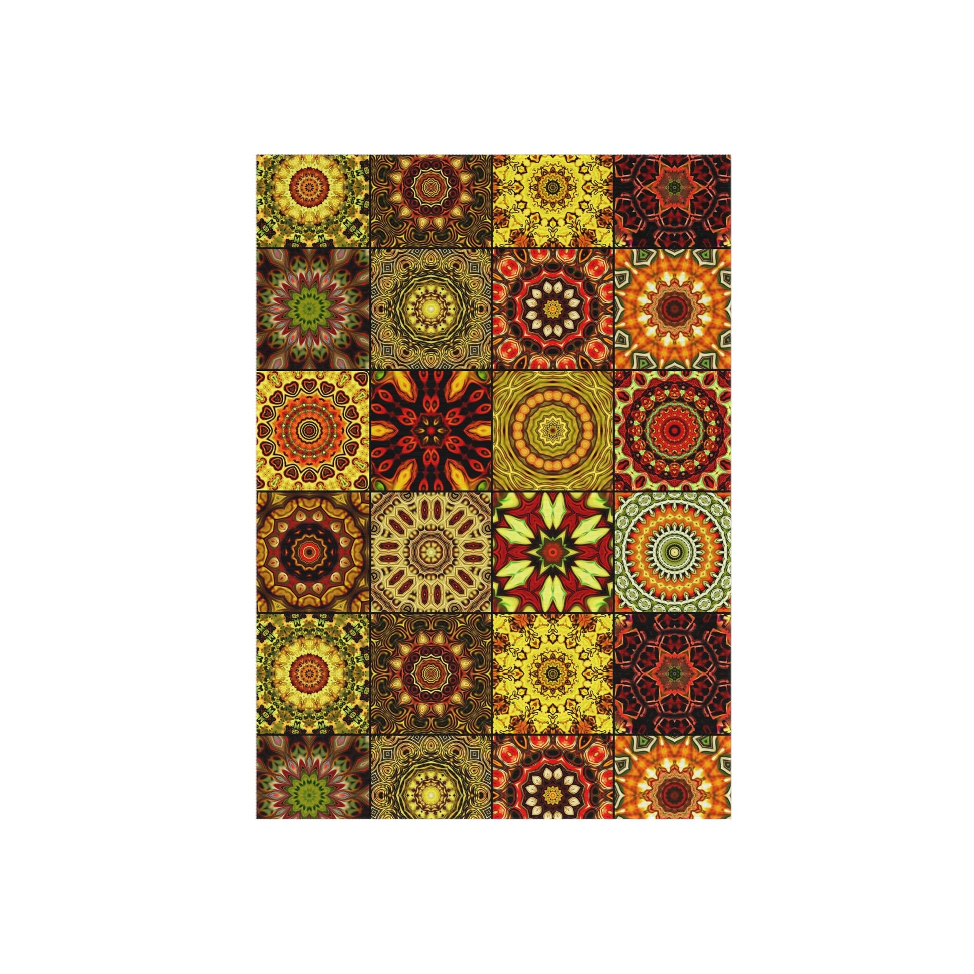 Vibrant Outdoor Rug - Boho Design, Patio Decor, Garden Mat, Home Adornment, Perfect for Picnics, Bohemian Style